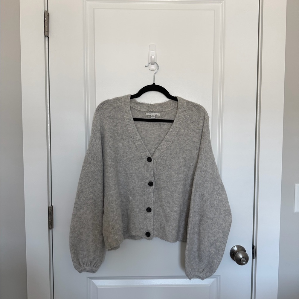American Eagle Balloon Sleeve Cardigan Sweater